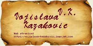 Vojislava Kazaković vizit kartica